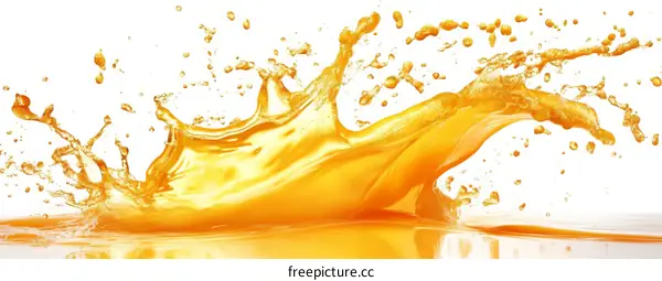 Orange Juice Splash Illustration