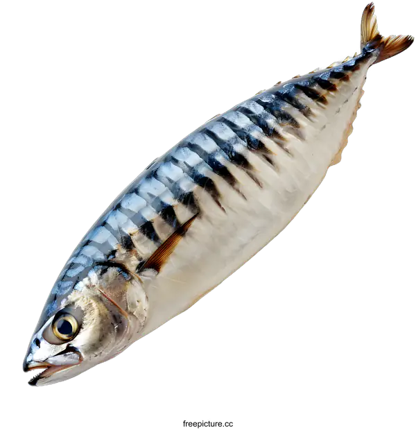 [Transparent Background PNG]A fresh mackerel on a white background