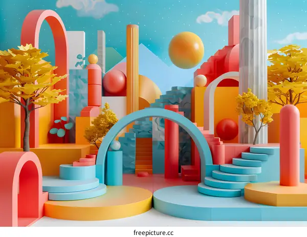 Colorful abstract playground