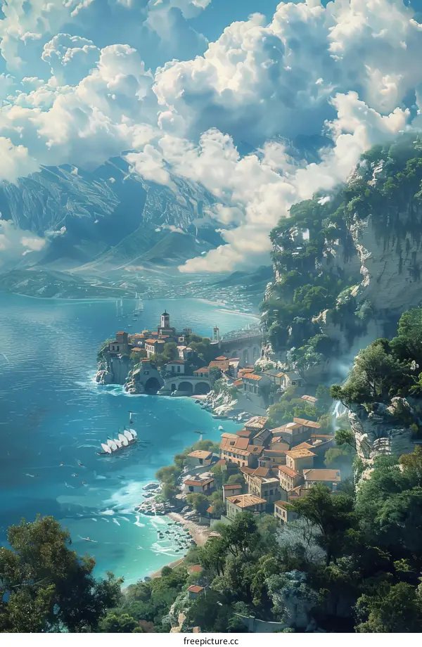 City on the Cliff: A Futuristic Utopia