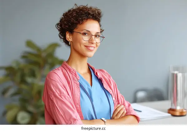 Smiling Doctor Woman Professional Healthcare