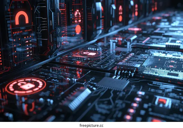 futuristic circuit board technology background