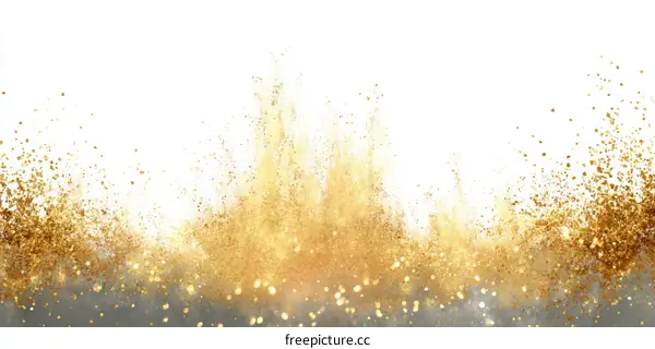 Golden Glitter Explosion Background Design