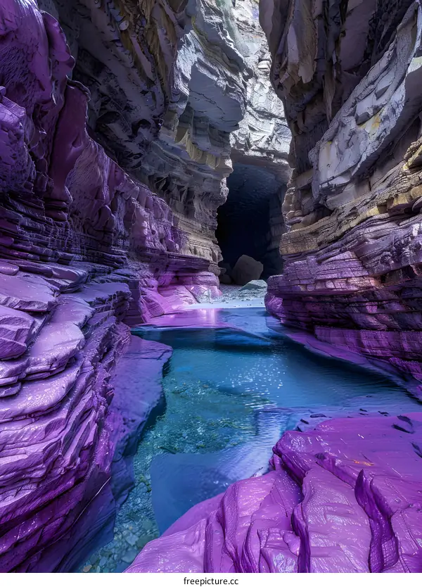 Purple Canyon Water Rocks