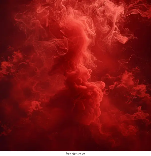 Red Smoke Tornado in Water