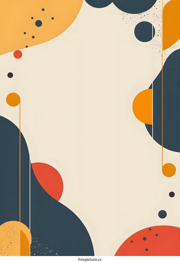Abstract Background With Geometric Shapes and Dots