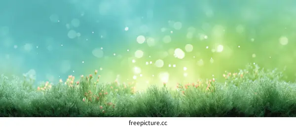 Spring Nature Background with Bokeh Effect