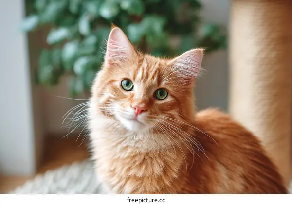 Close-up Portrait of an Adorable Ginger Cat