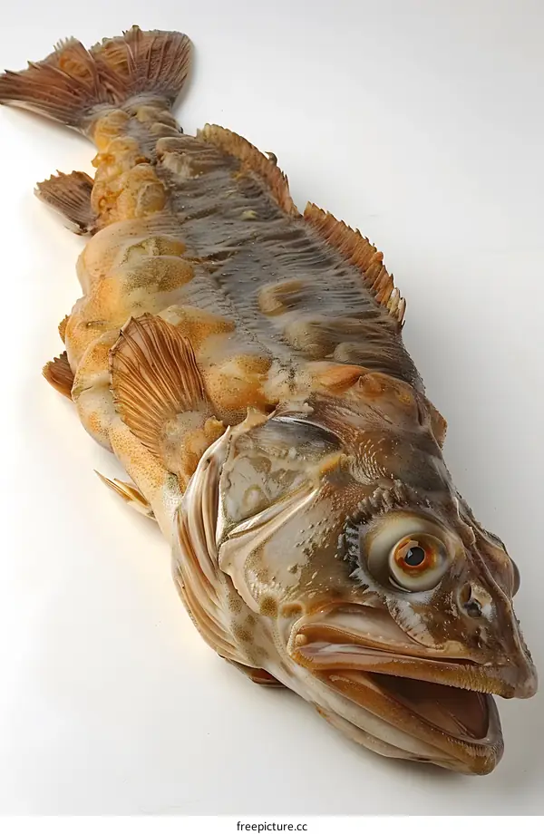 A largemouth flounder fish