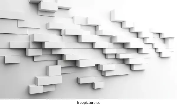 Abstract Geometric Blocks Wall Design