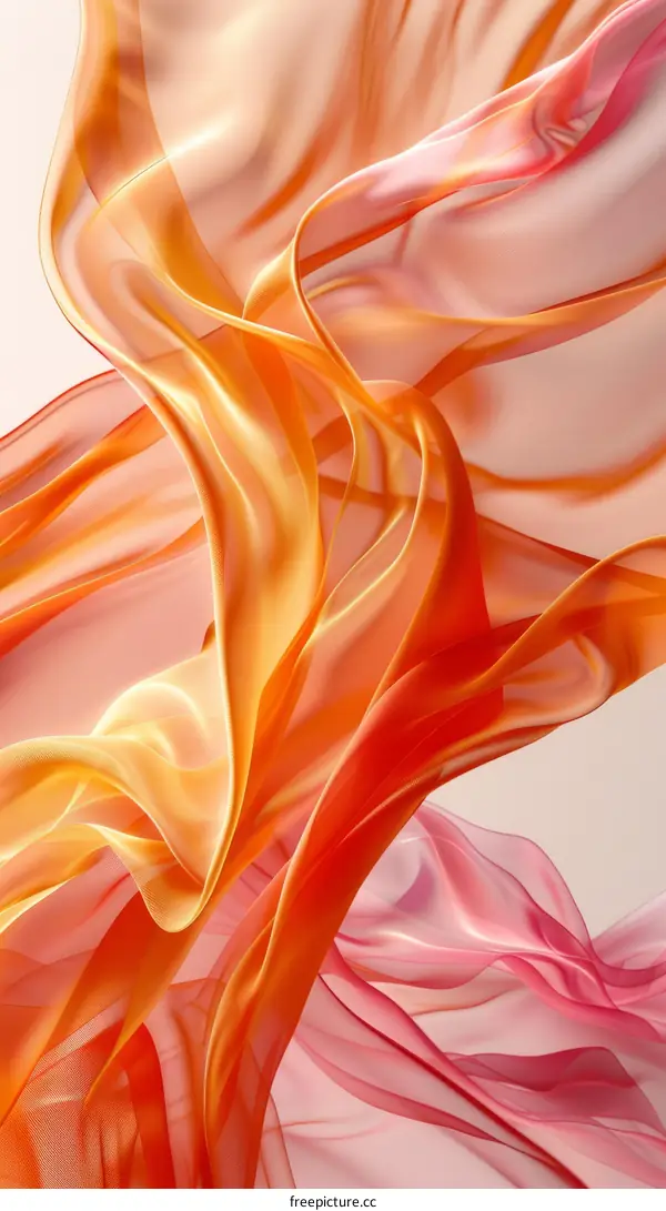 Abstract Flowing Silk: Colorful Gradient Background