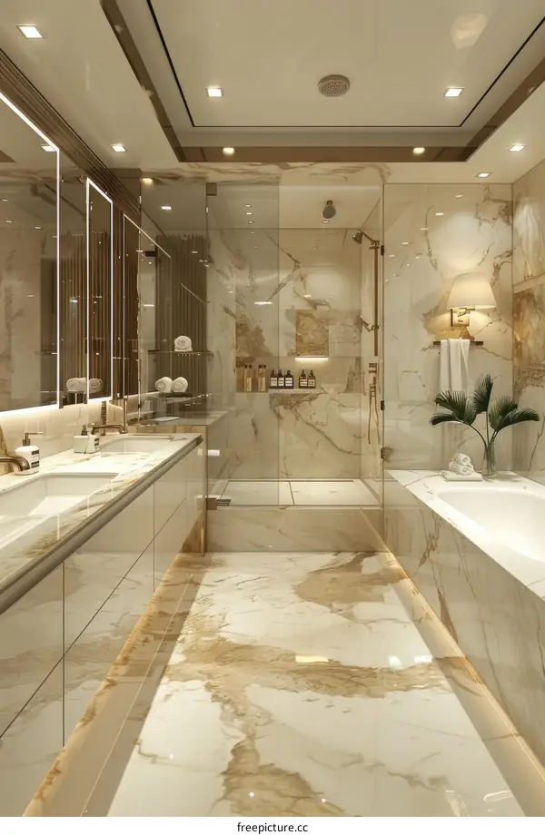 Luxury Marble Bathroom Interior Design