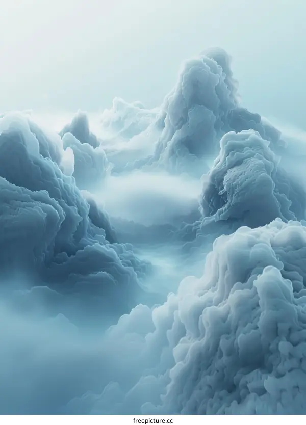 Blue and white cloudscape