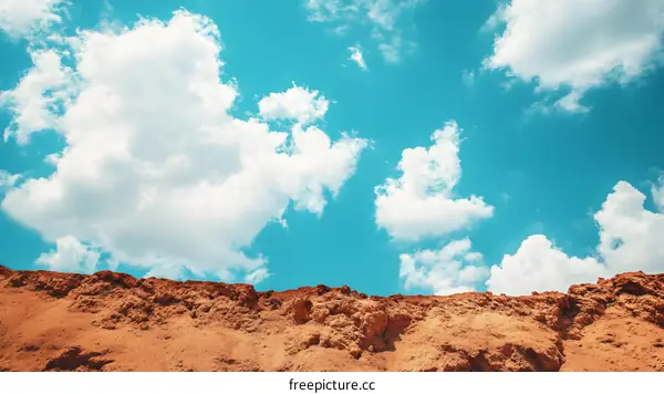 Blue Sky Over Rocky Landscape
