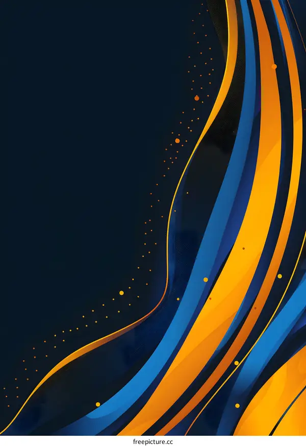 Abstract Background With Blue And Yellow Stripes