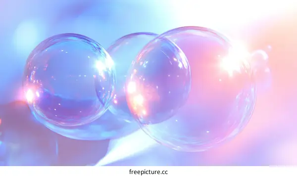 Colorful Soap Bubbles Abstract Art