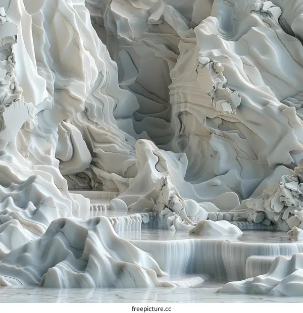 Abstract Marble Cave Formation