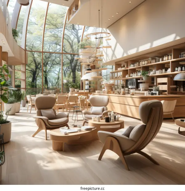 Modern Minimalist Open Space Living Room Interior Design