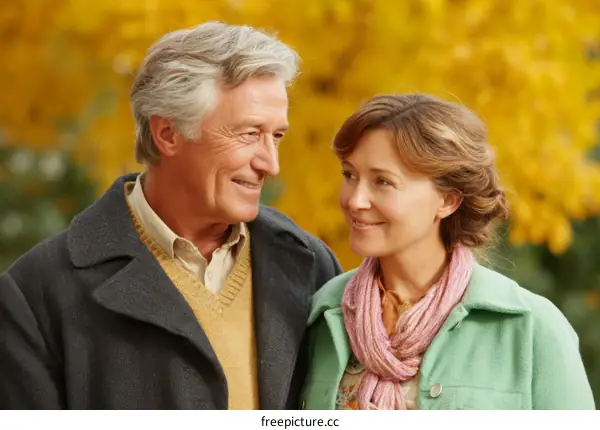 Autumnal Couple in Park