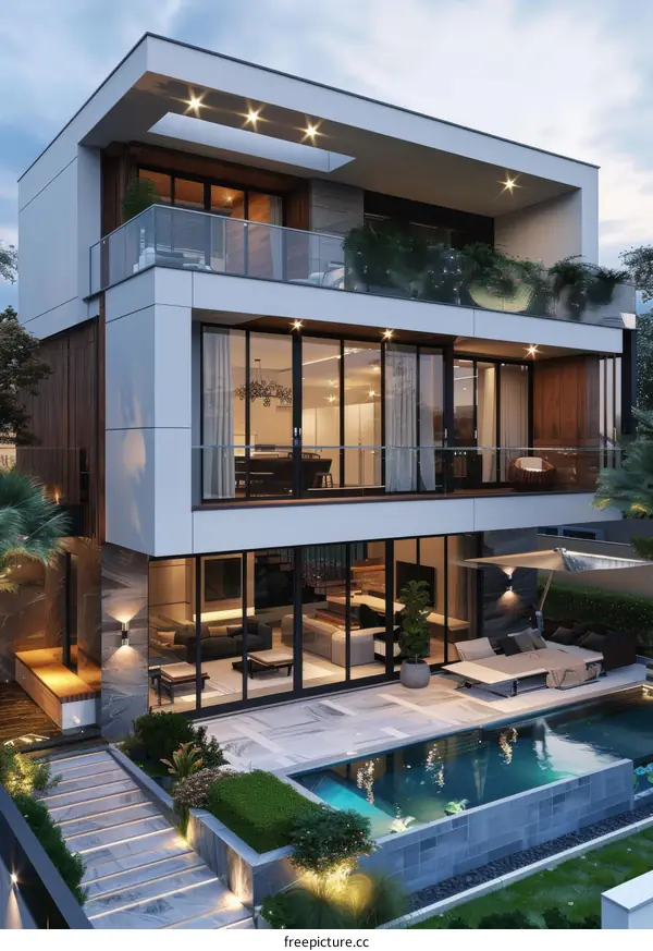 Modern Luxury Villa with Pool and Patio