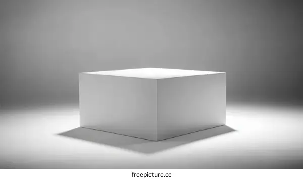 White Cube Display Platform Studio Background
