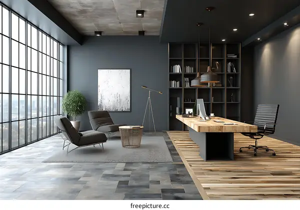 Modern Industrial Office Interior Design