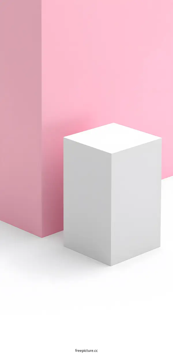 Simple Minimalist Cube Product Display Mockup