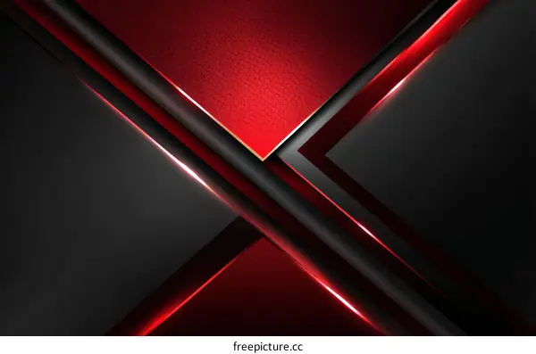 Abstract Geometric Background Design with Red and Black