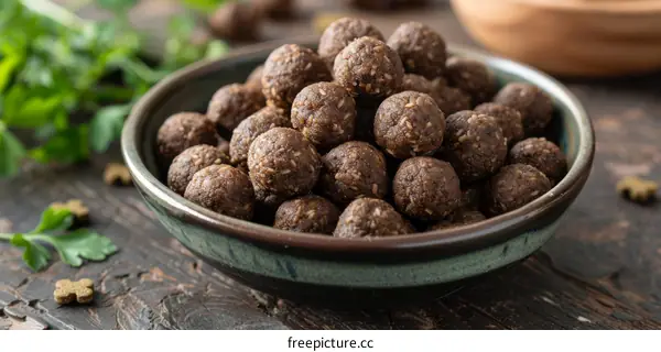 Homemade beef and vegetable dog treats