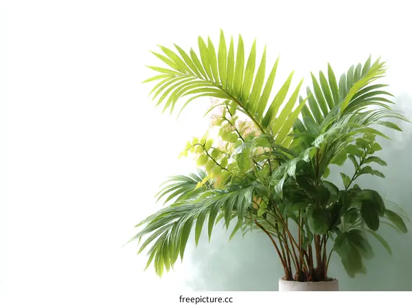 Tropical Plants in a Potted Arrangement