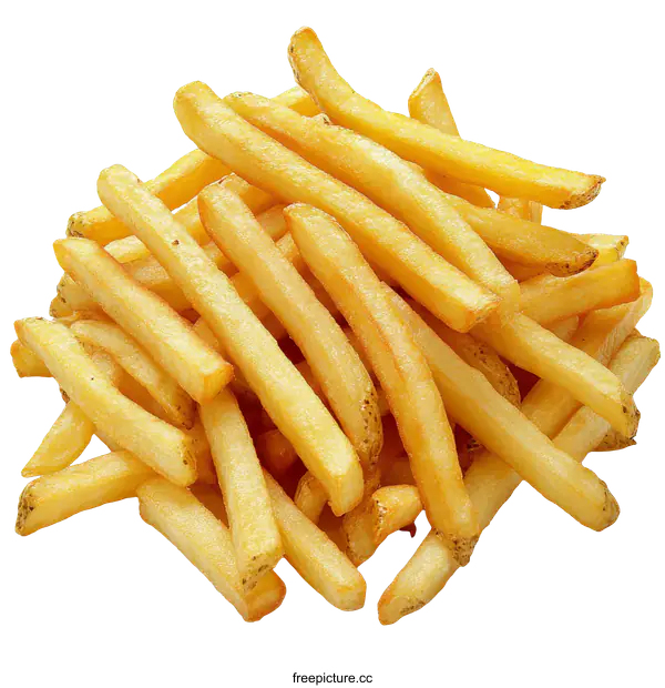 [Transparent Background PNG]Crispy French Fries Close Up