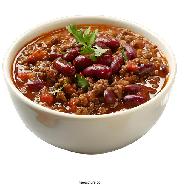 [Transparent Background PNG]Bowl of Chili con Carne
