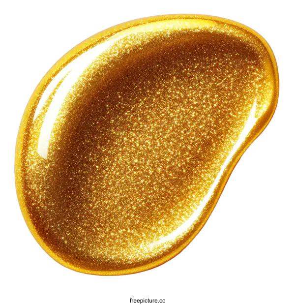 [Transparent Background PNG]Golden Glitter Stain Texture Closeup