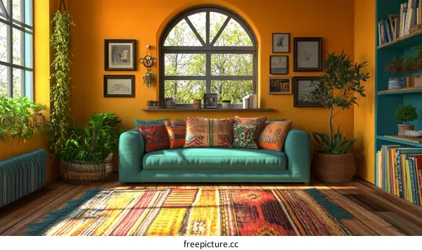Vibrant Living Room Interior Design