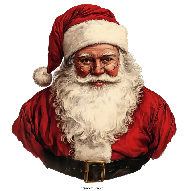 [Transparent Background PNG]Santa Claus Portrait Illustration