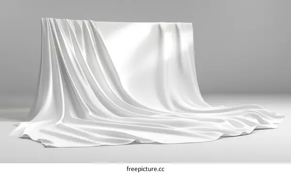 White Fabric Drape Display