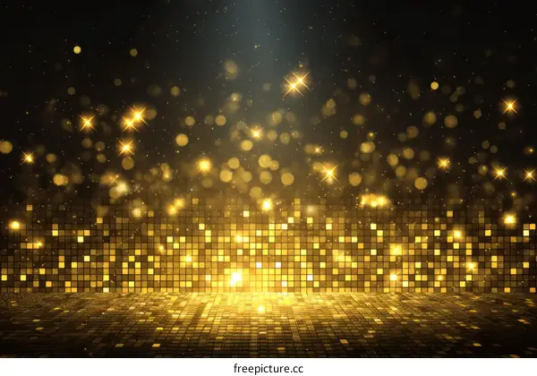 Gold Sparkle Mosaic Background