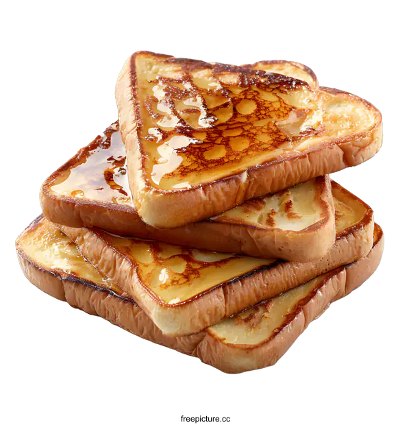 [Transparent Background PNG]Stack of French toast with syrup