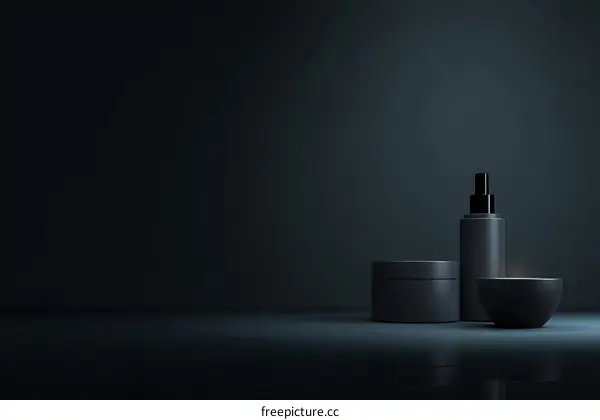 Dark Gray Cosmetic Product Display