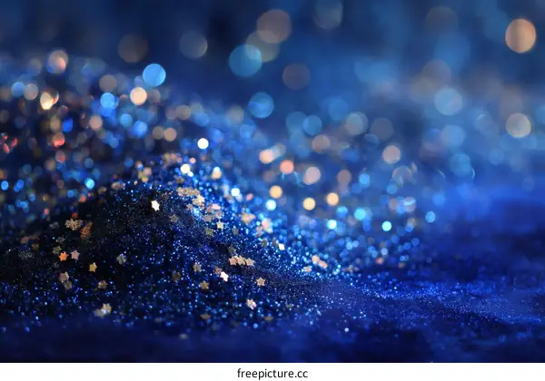 Sparkling Blue Glitter Background Image