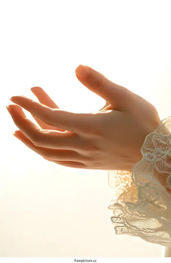 Womans Hand Reaching Out