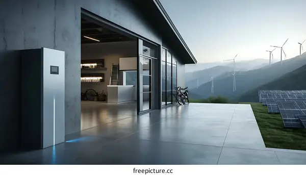 Modern Sustainable Home with Renewable Energy