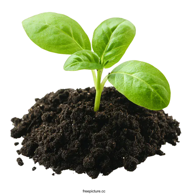 [Transparent Background PNG]Sprout Growing in Soil