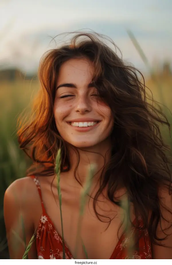 Woman Outdoors Smiling Portrait