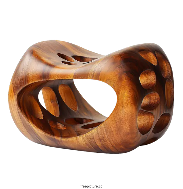 [Transparent Background PNG]Abstract Wooden Sculpture Design