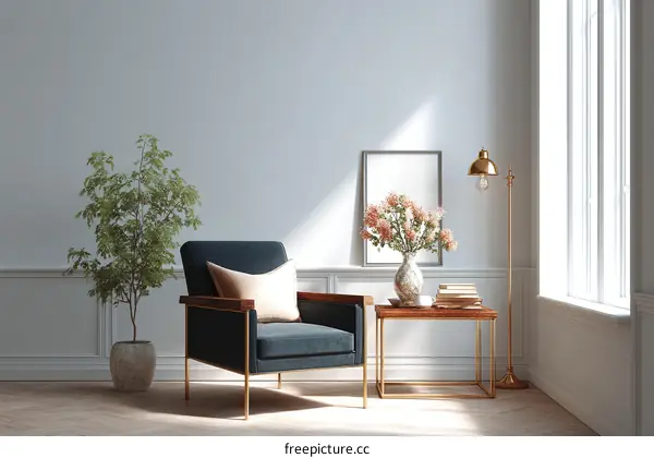 Stylish Modern Interior Design with Armchair