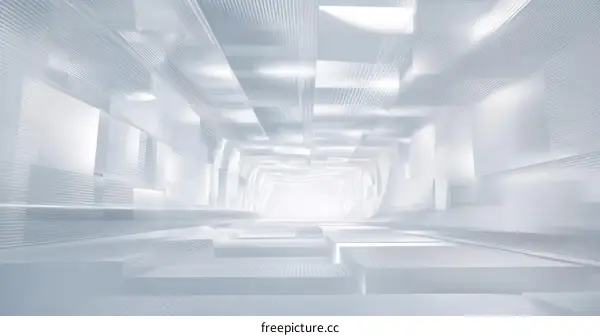 Abstract Futuristic Architectural Corridor