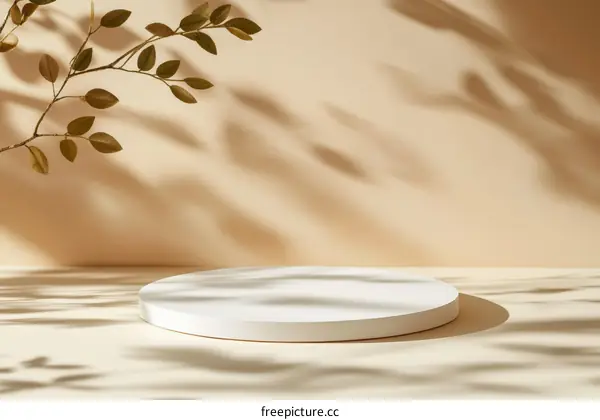 Elegant Minimalist Product Display with Soft Light and Shadow