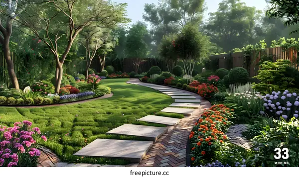 Garden landscape design renderings