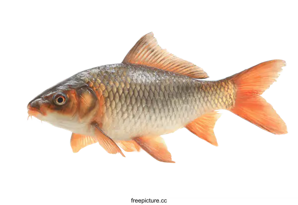 [Transparent Background PNG]Freshwater Carp Fish on White Background